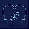 Luke Wellor Hypnotherapy logo, two heads with a leaf, symbolising growth and connection.
