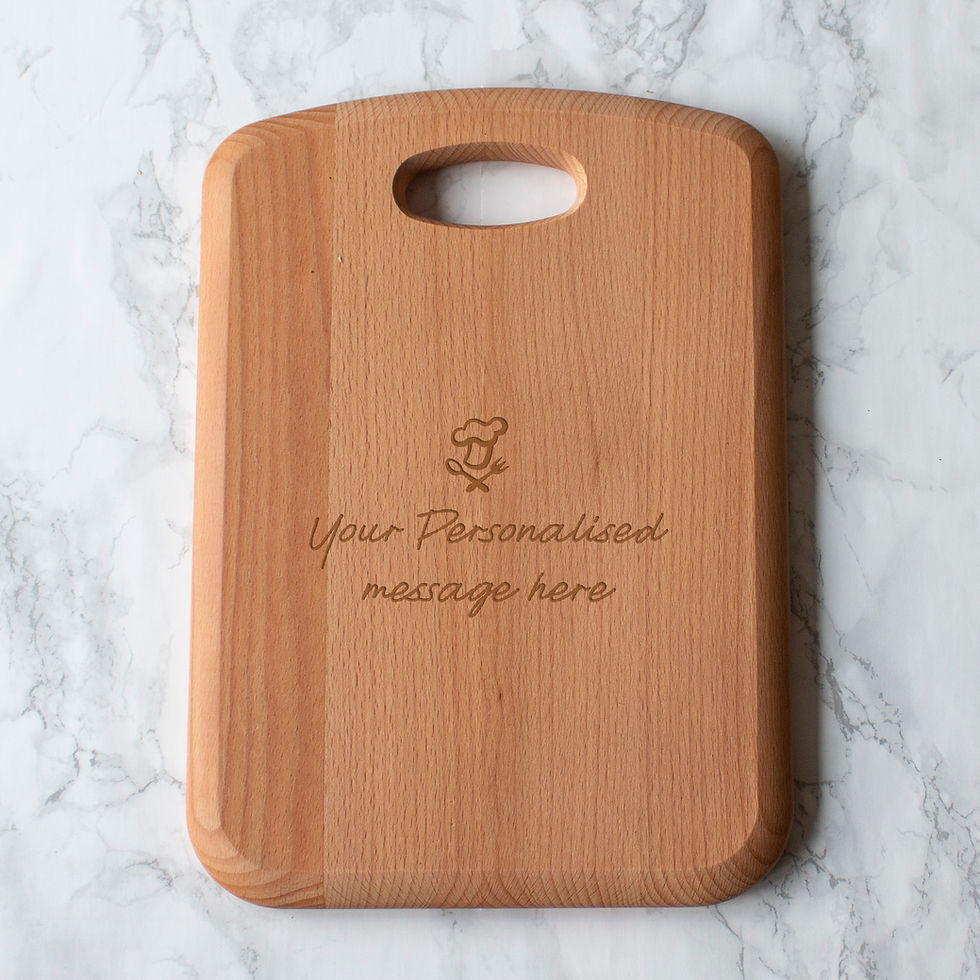Thumbnail: Personalised Beech Chopping Board Large-Portrait