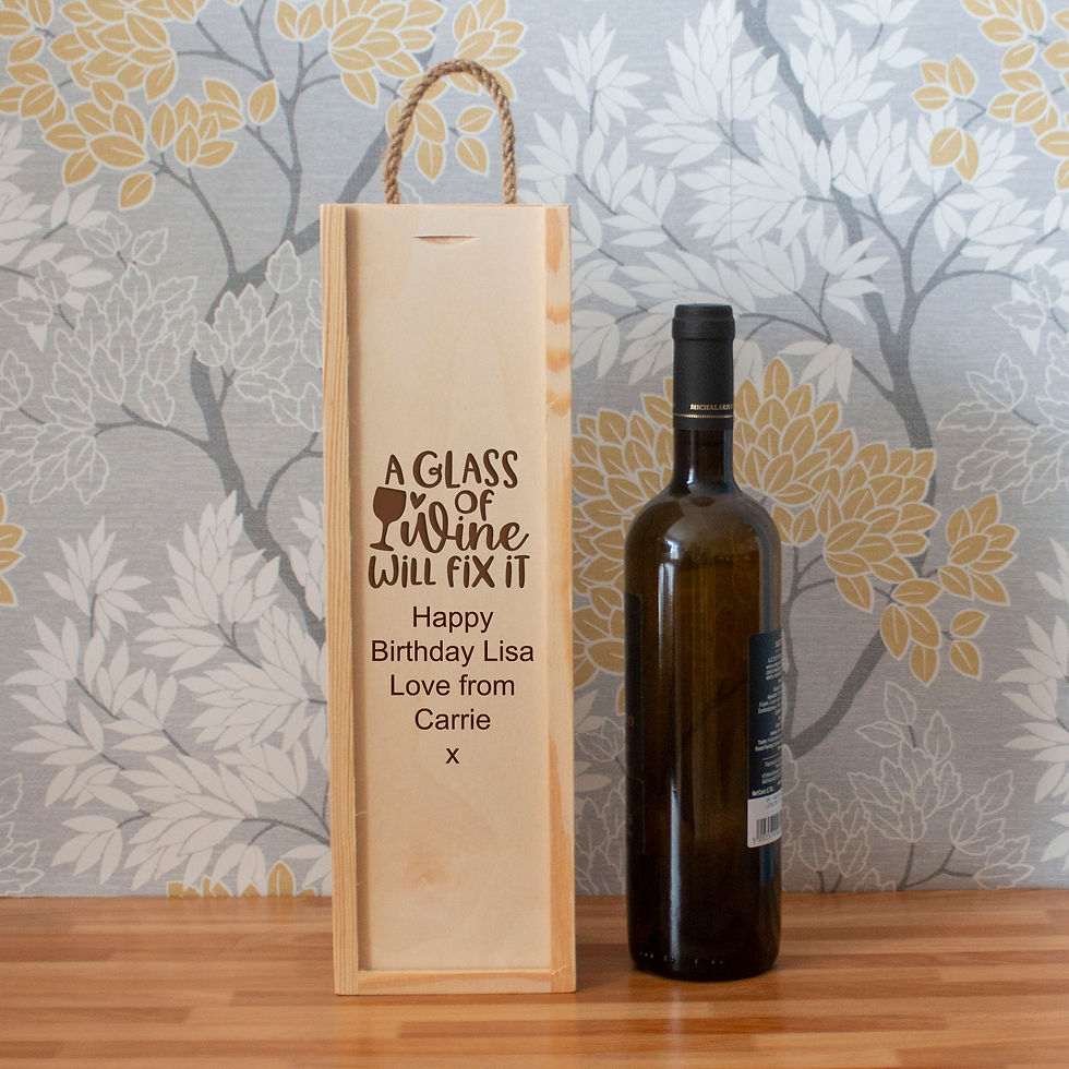 Thumbnail: Personalised Wine Box - Choice of Design