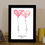 Thumbnail: Personalised A4 Heart Balloon Frame and Print