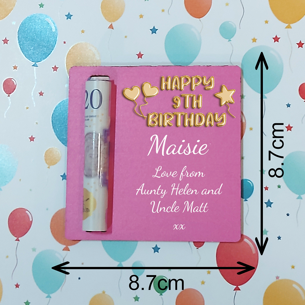 Thumbnail: Personalised 9th Birthday Note Holder