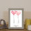 Thumbnail: Personalised A5 Heart Balloon Frame and Print