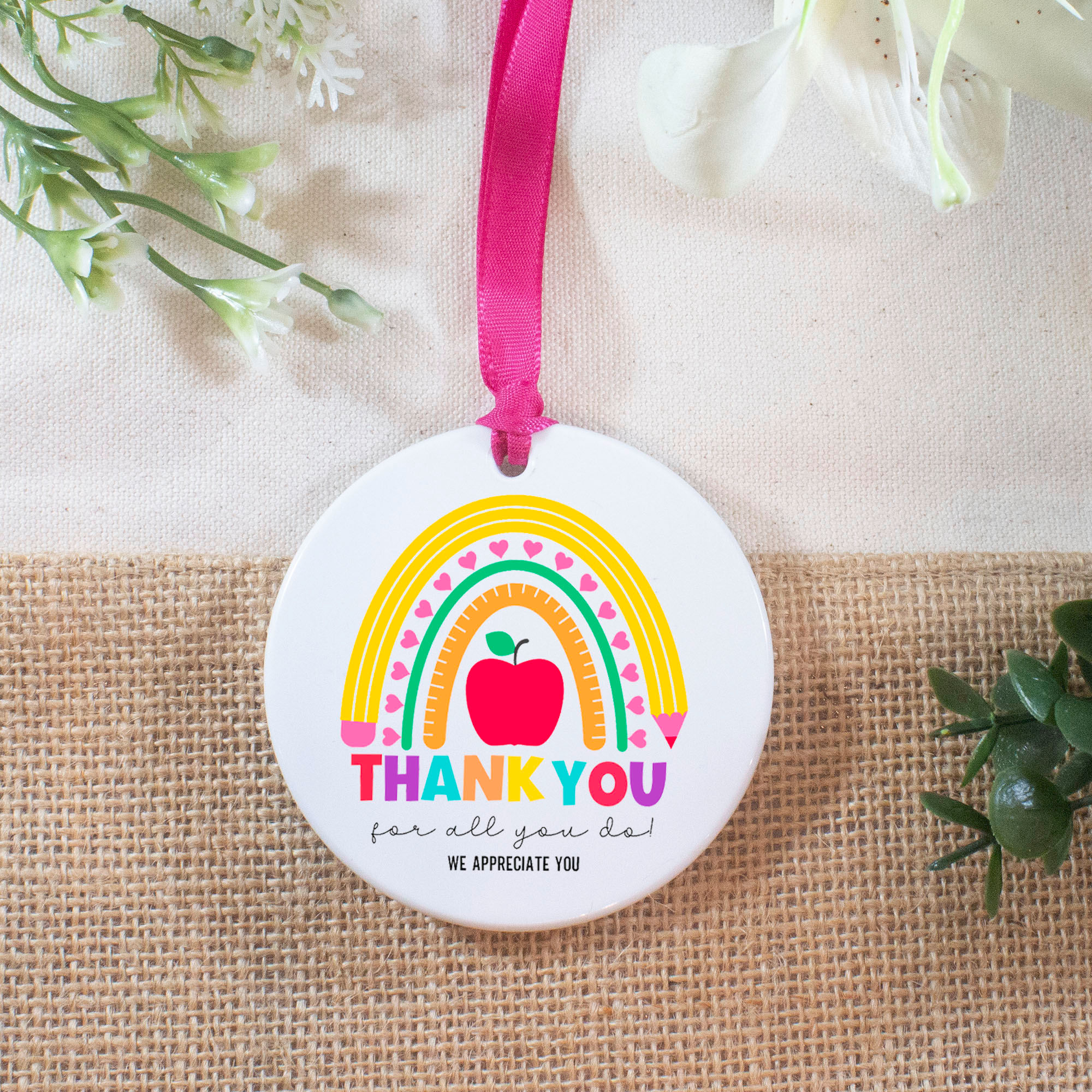 Personalised We Appreciate You Ceramic Decoration