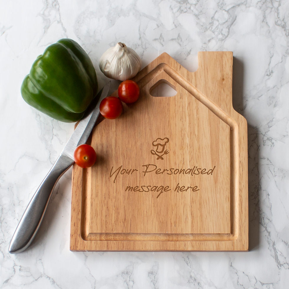 Thumbnail: Personalised House Shaped Chopping Board /Bread Board