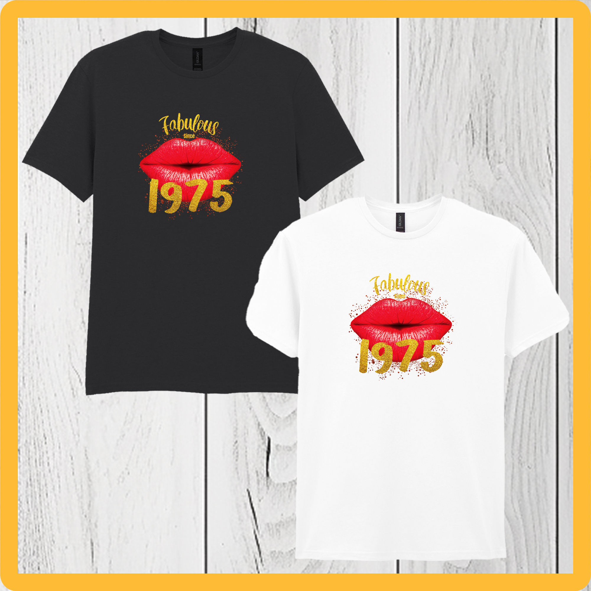 Fabulous Since 1975 T Shirt, 50th Birthday Unisex, Mens, Ladies