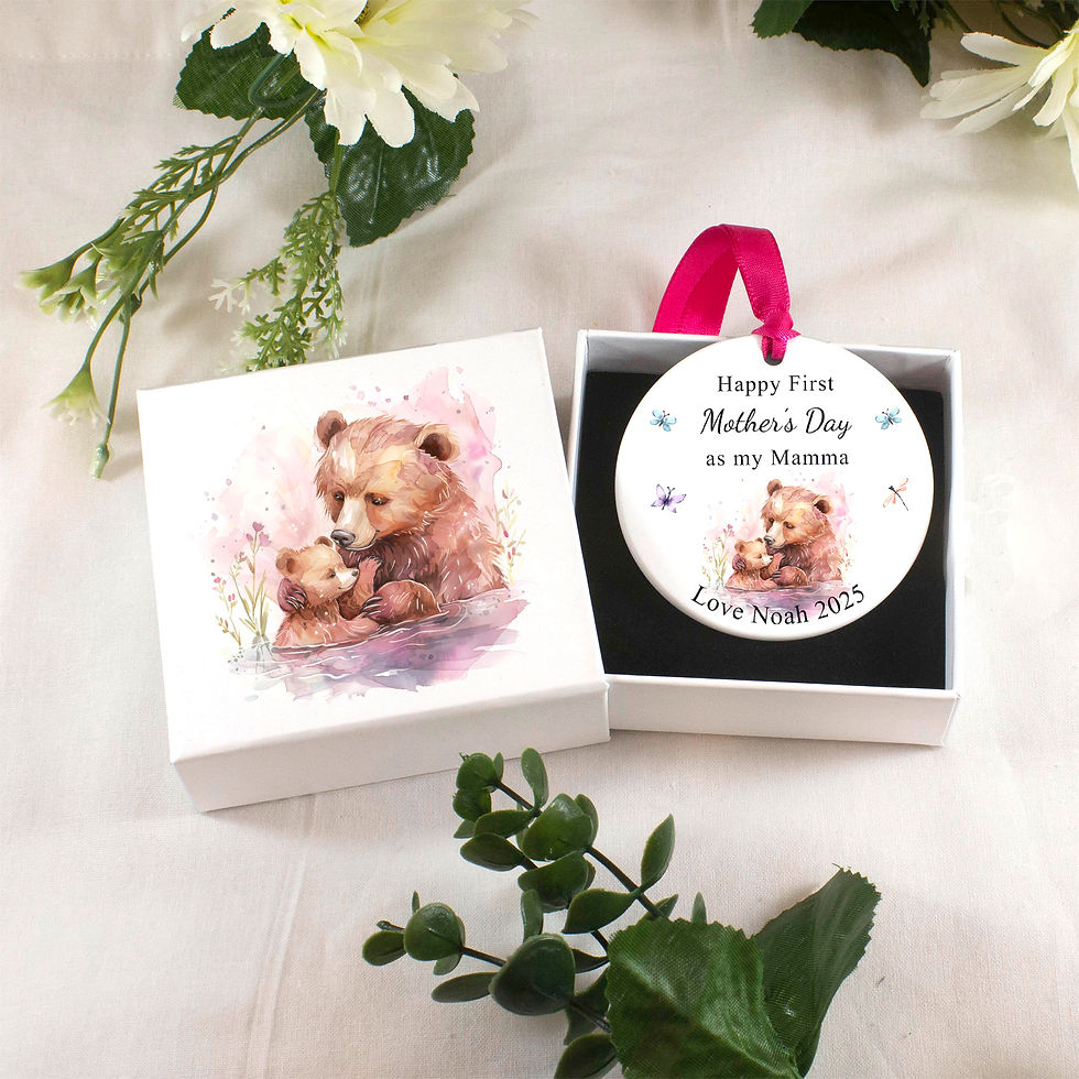 Personalised Mamma's First Mother's Day Ceramic Decoration
