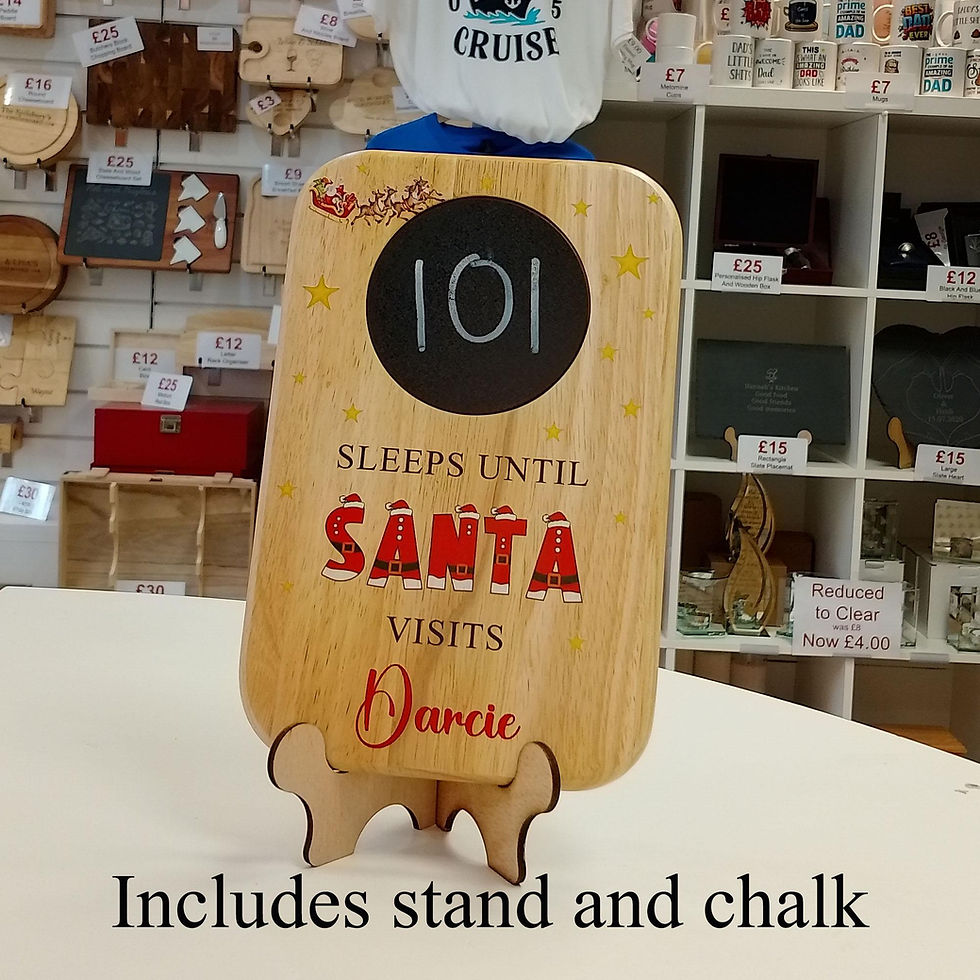 Thumbnail: Personalised Sleeps Until Santa Visits Countdown Board