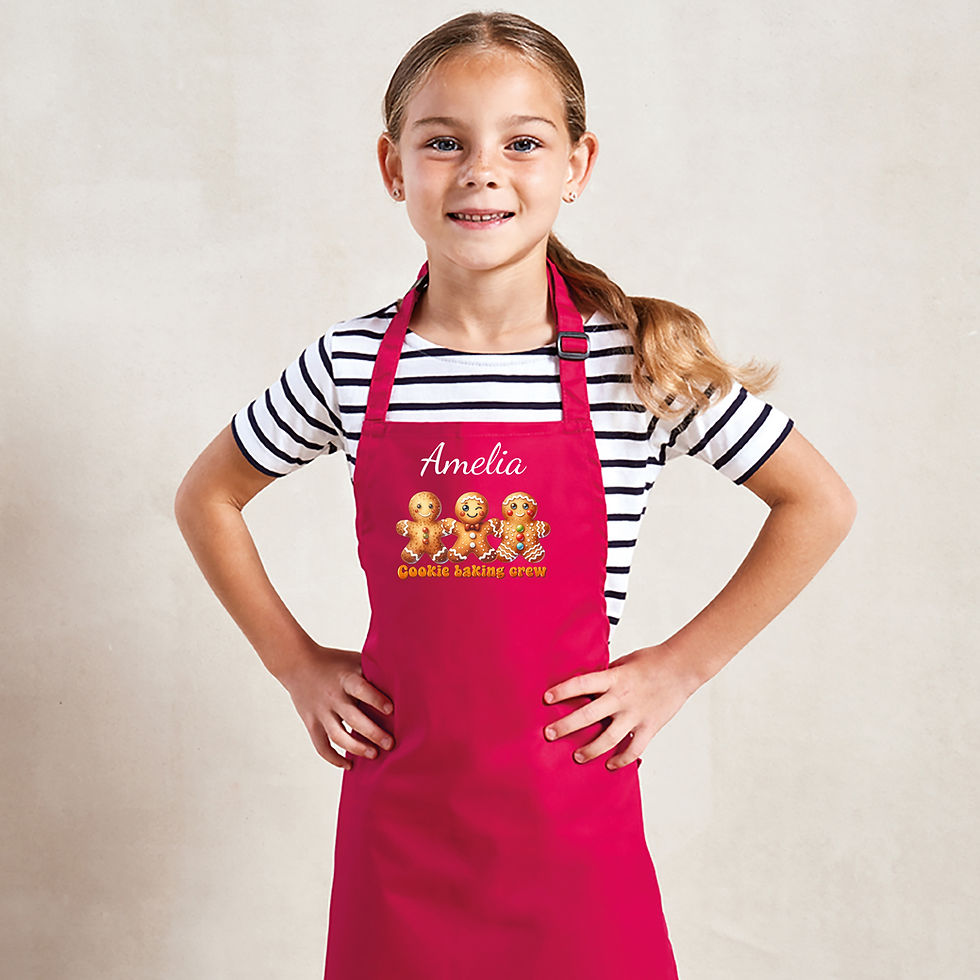 Thumbnail: Personalised Kids Cookie Baking Crew Apron - 9 Colour Options