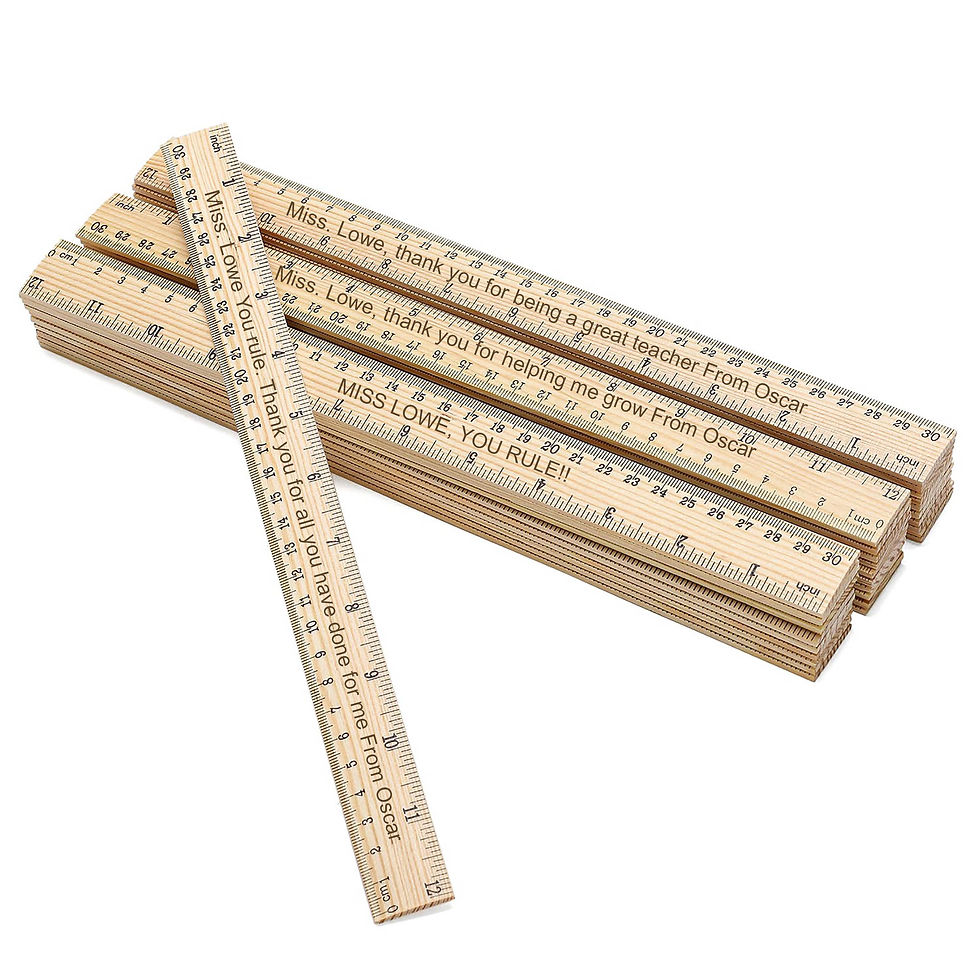 Personalised Teacher Solid Wooden Ruler | Nana Print