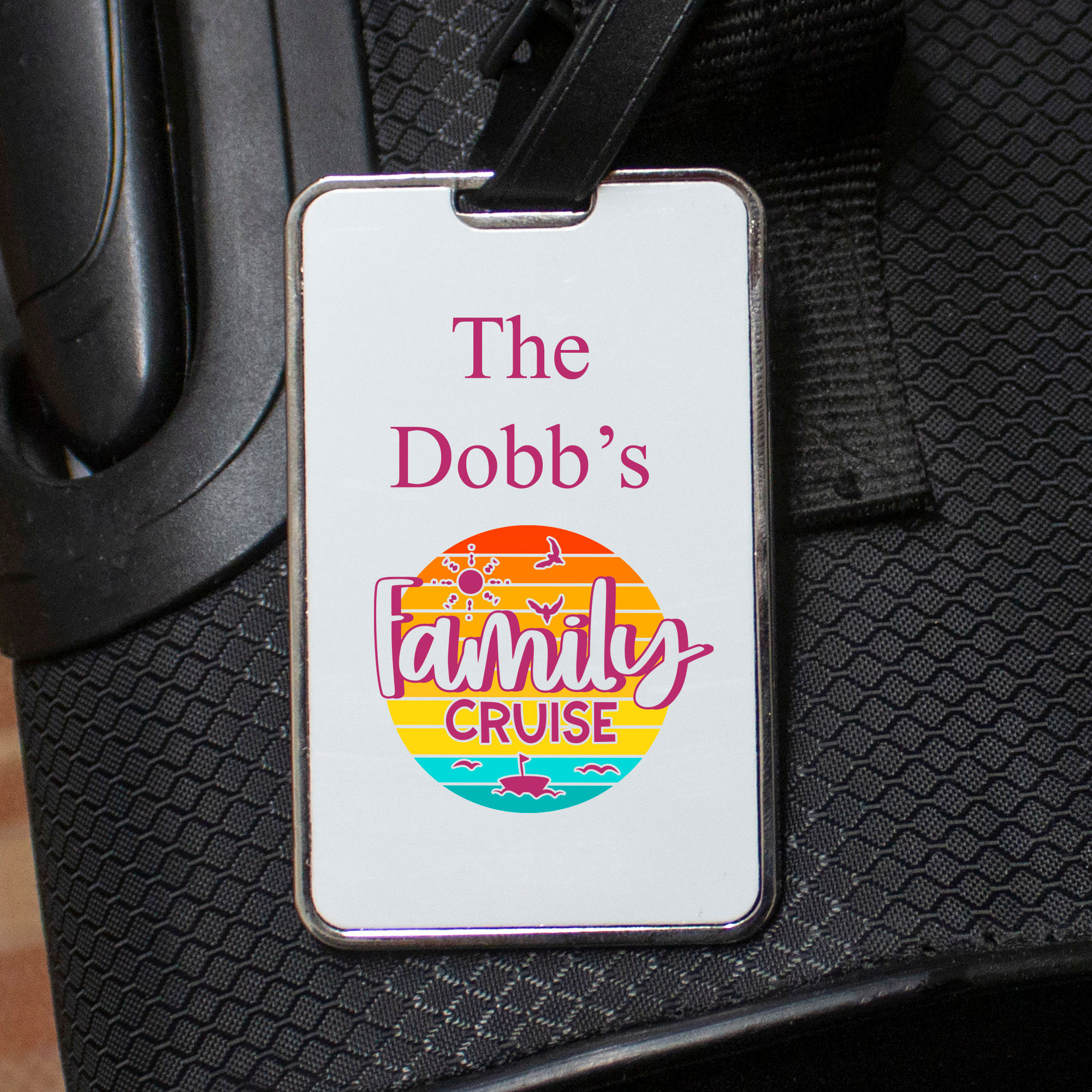 Personalised Cruise Metal Luggage Tag