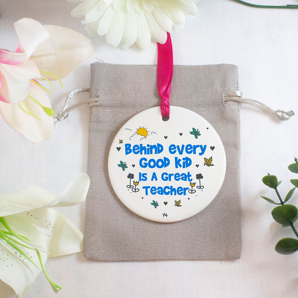 Thumbnail: Teacher Round Ceramic Decoration