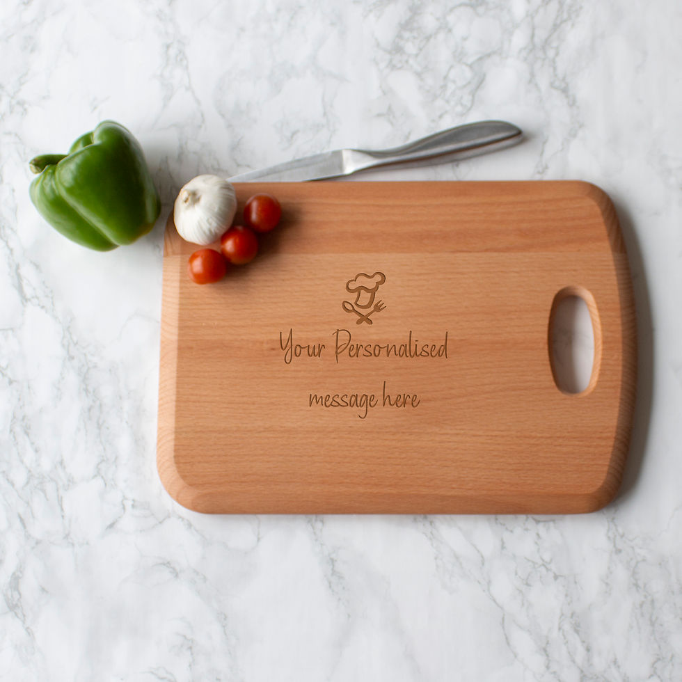Thumbnail: Personalised Beech Chopping Board Large-Landscape