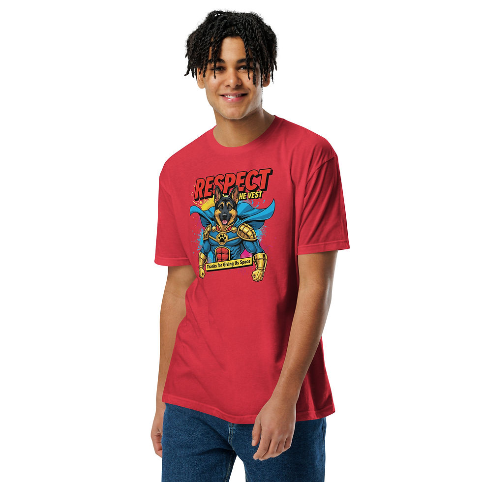 Thumbnail: Respect the Vest -GSD— Lightweight Modern Fit Tee (Fundraiser)
