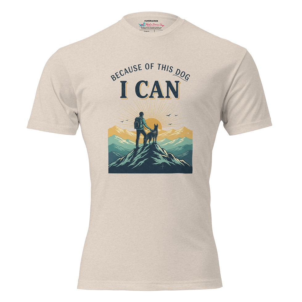 Thumbnail: Because of This Dog, I Can (Mens)— Lightweight Modern Fit Tee