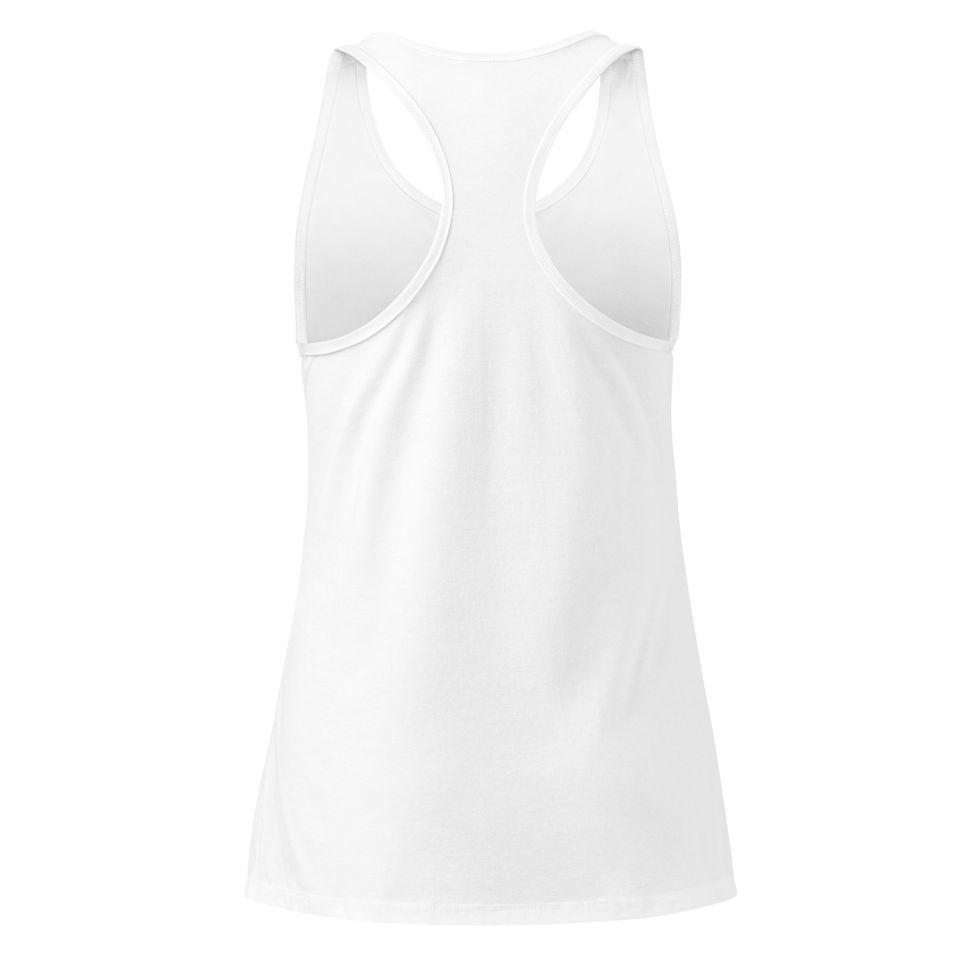 Thumbnail: TBH I’m Only Here Cuz I Can Bring My Dog — Women’s Fitted Racerback Tank