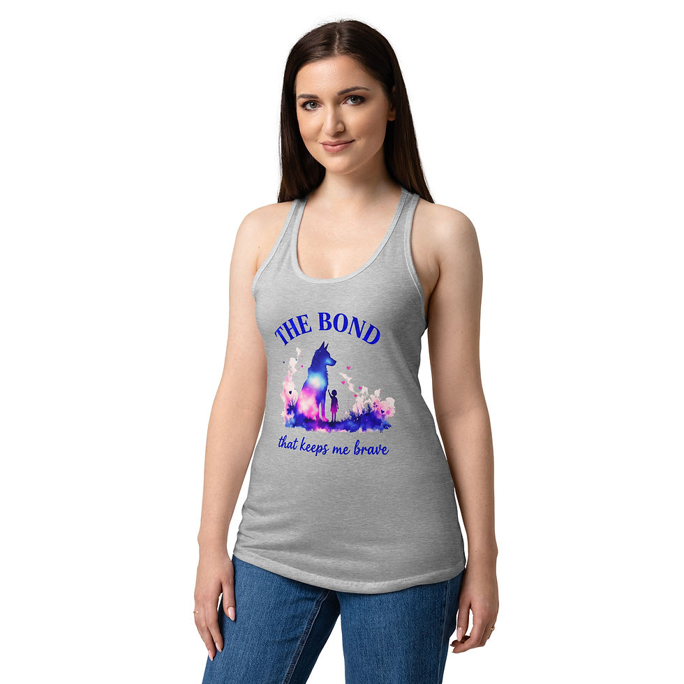 Thumbnail: The Bond That Keeps Me Brave —Women’s fitted racerback tank top