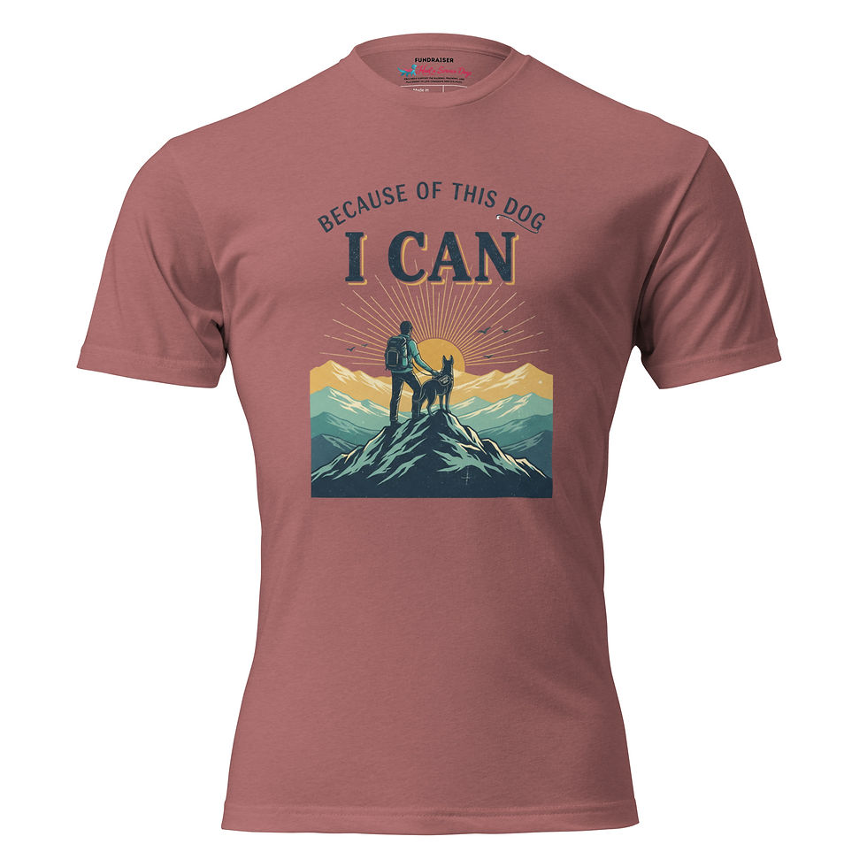 Thumbnail: Because of This Dog, I Can (Mens)— Lightweight Modern Fit Tee