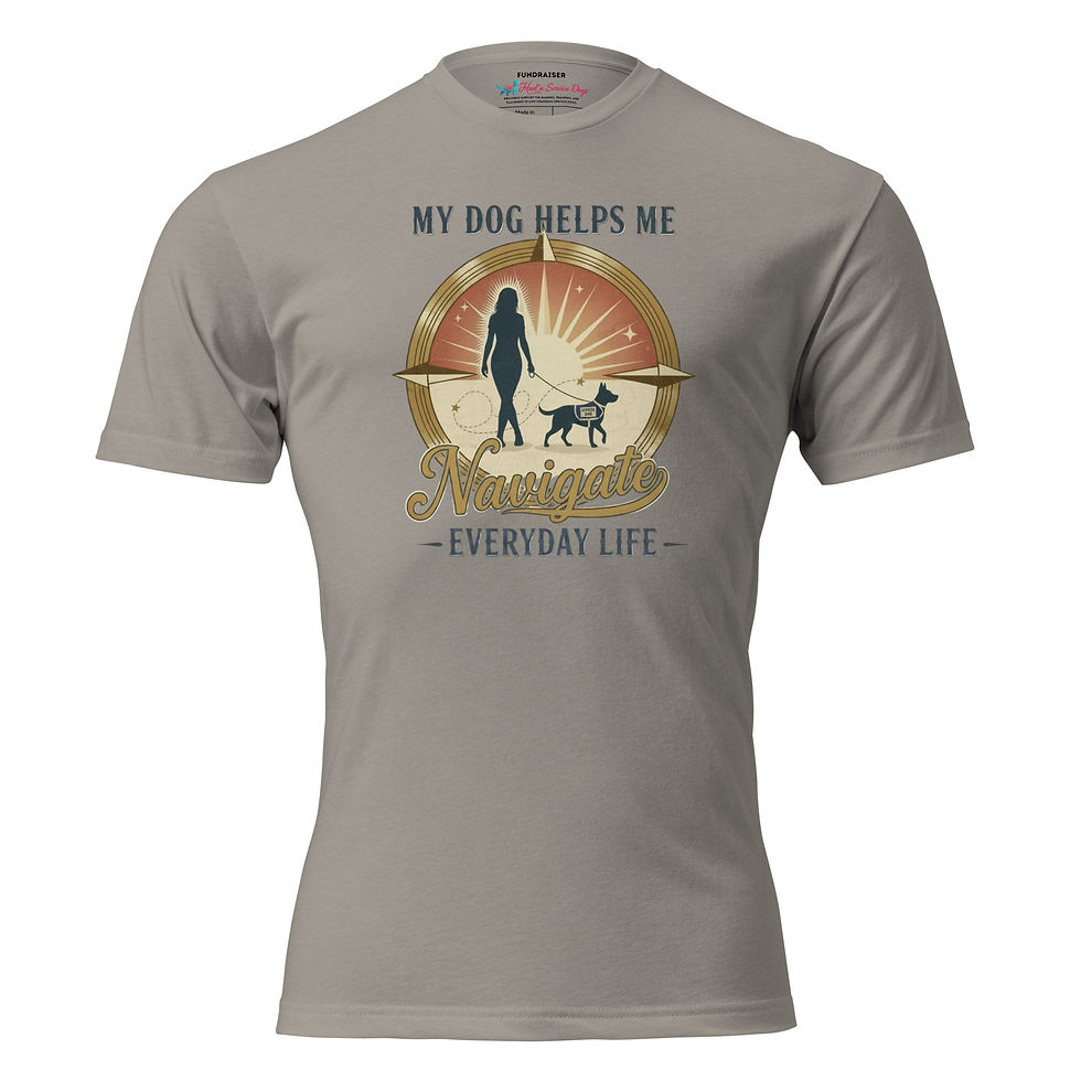 Thumbnail: My Dog Helps Me Navigate Everyday Life — Lightweight Modern Fit Tee (Fundraiser)