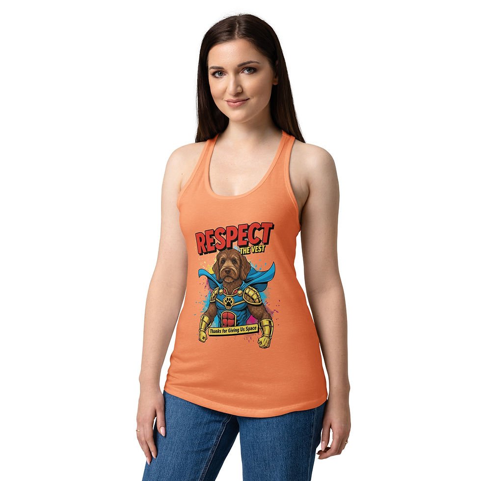 Thumbnail: Respect the Vest — Doodle—Women’s fitted racerback tank top 