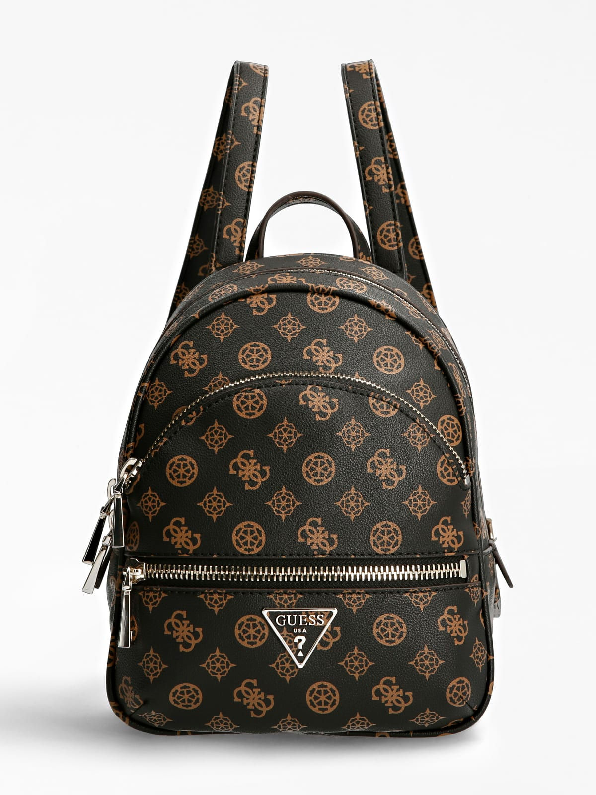 Guess Plecak Manhattan duży w kolorze Mocha Logo