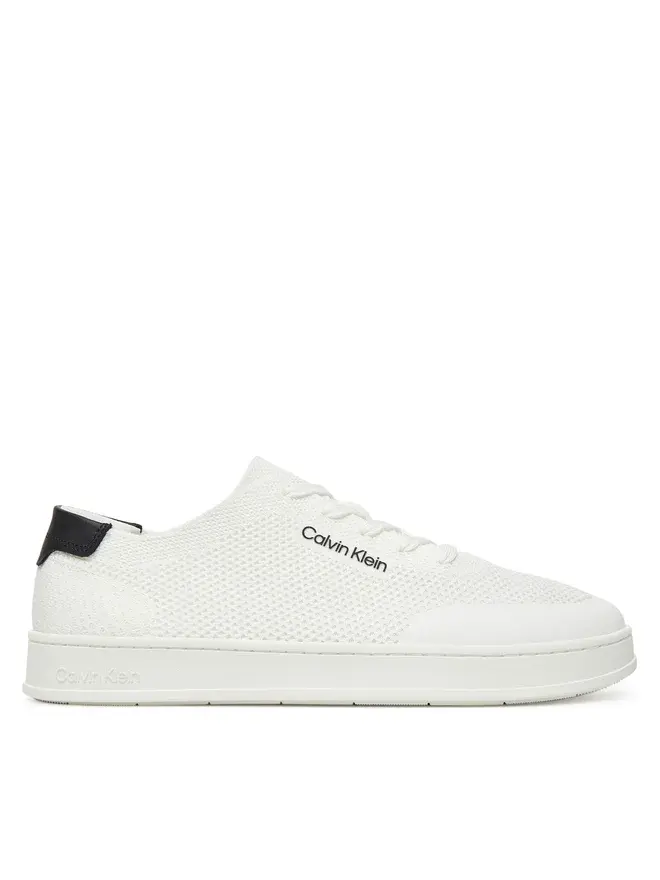 Miniatura: Calvin Klein sneakersy męskie Low Top Lace Up Knit białe