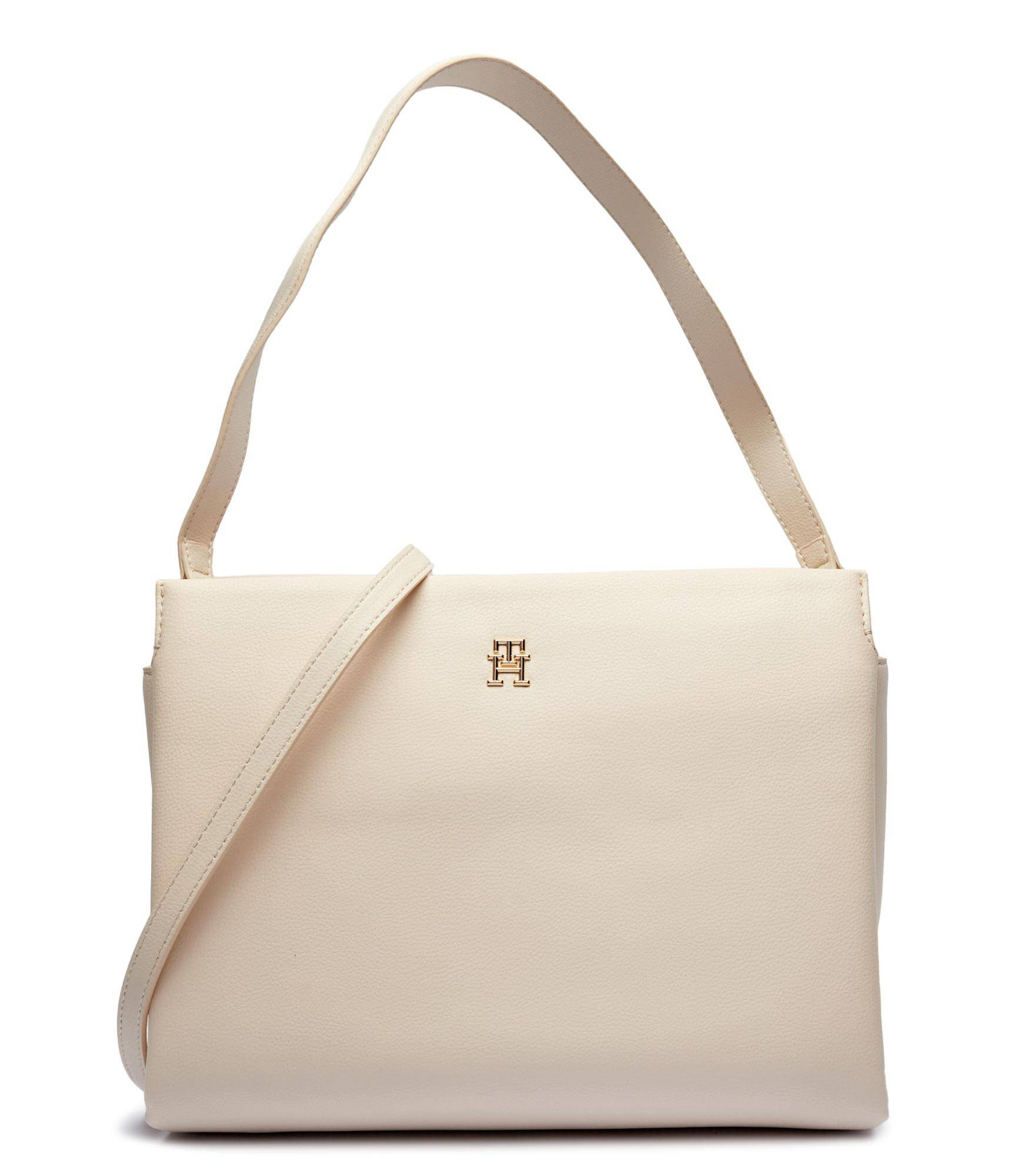 Tommy Hilfiger torebka damska TH LEGACY MED SATCHE na ramię ecru