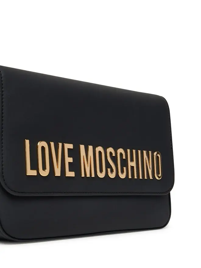 Thumbnail: LOVE MOSCHINO torebka damska listonoszka czarna mała skóra ekologiczna