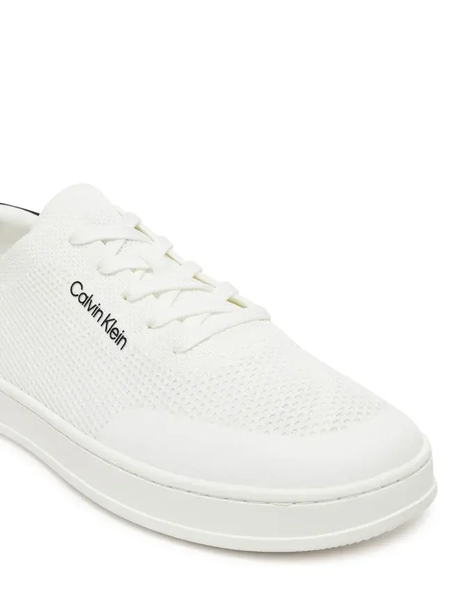 Miniatura: Calvin Klein sneakersy męskie Low Top Lace Up Knit białe