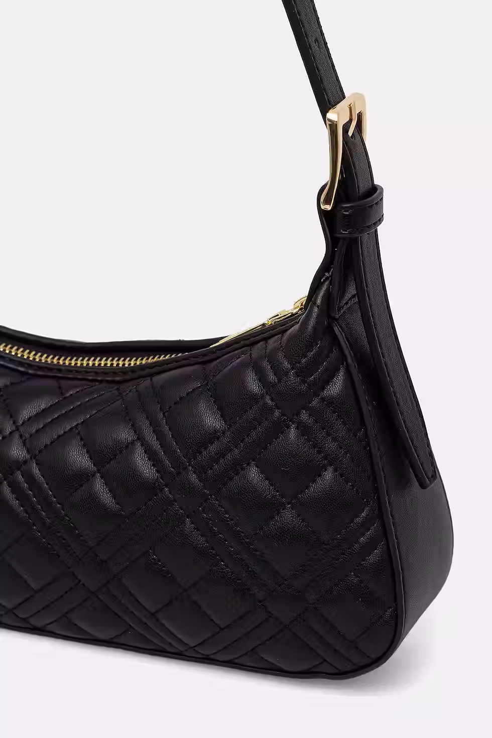 Thumbnail: LOVE MOSCHINO torebka damska bagetka czarna mała pikowana skóra ekologiczna