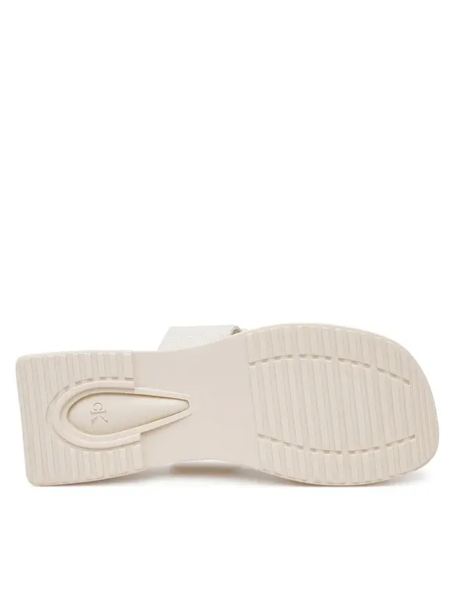 Miniatura: Calvin Klein Jeans japonki damskie Sq Low Wedge beżowe
