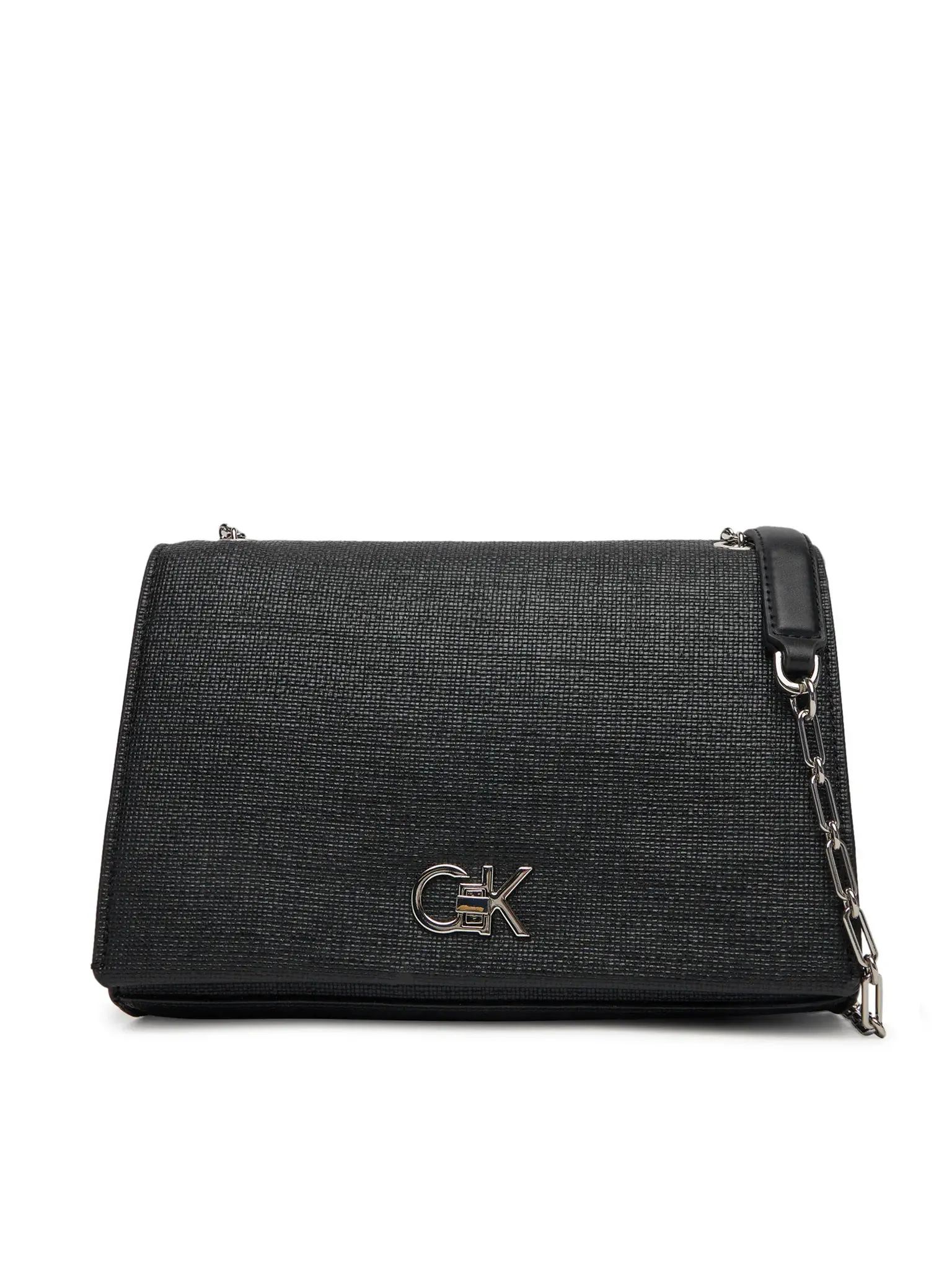 Calvin Klein torebka damska Medium Conv Chain BagTex czarna
