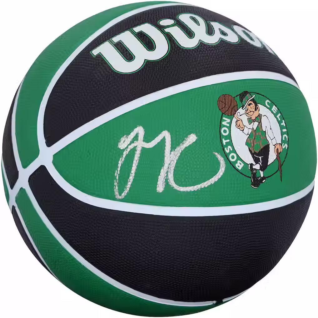 Jayson Tatum Signed Boston Celtics Wilson NBA Black/Green Basketball