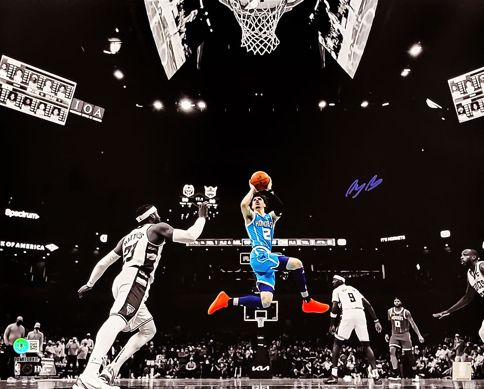 LaMelo Ball Charlotte Hornets Signed 16x20 Shooting Photo