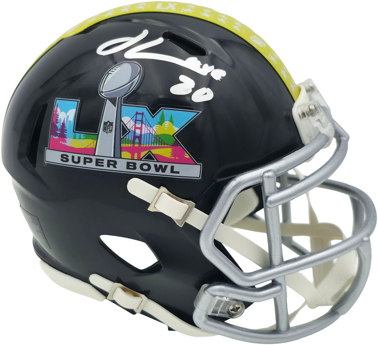 Julian Love Signed Seattle Seahawks Black Super Bowl LX Logo Speed Mini Helmet