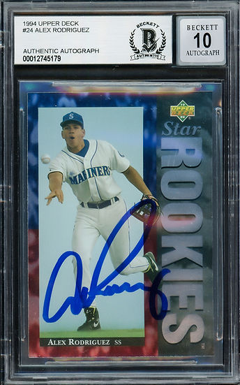 Alex Rodriguez Signed 1994 Upper Deck Rookie Card #24 Seattle Mariners