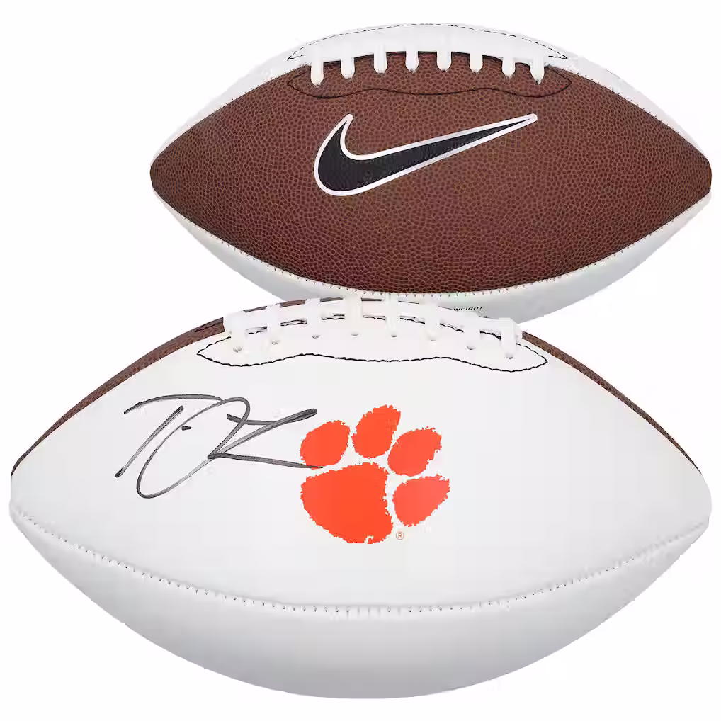 Trevor Lawrence Signed Clemson Tigers Nike White Panel Football