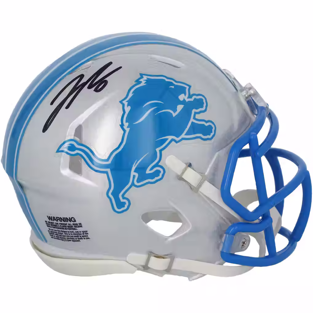 Jahmyr Gibbs Signed Detroit Lions Riddell Speed Mini Helmet
