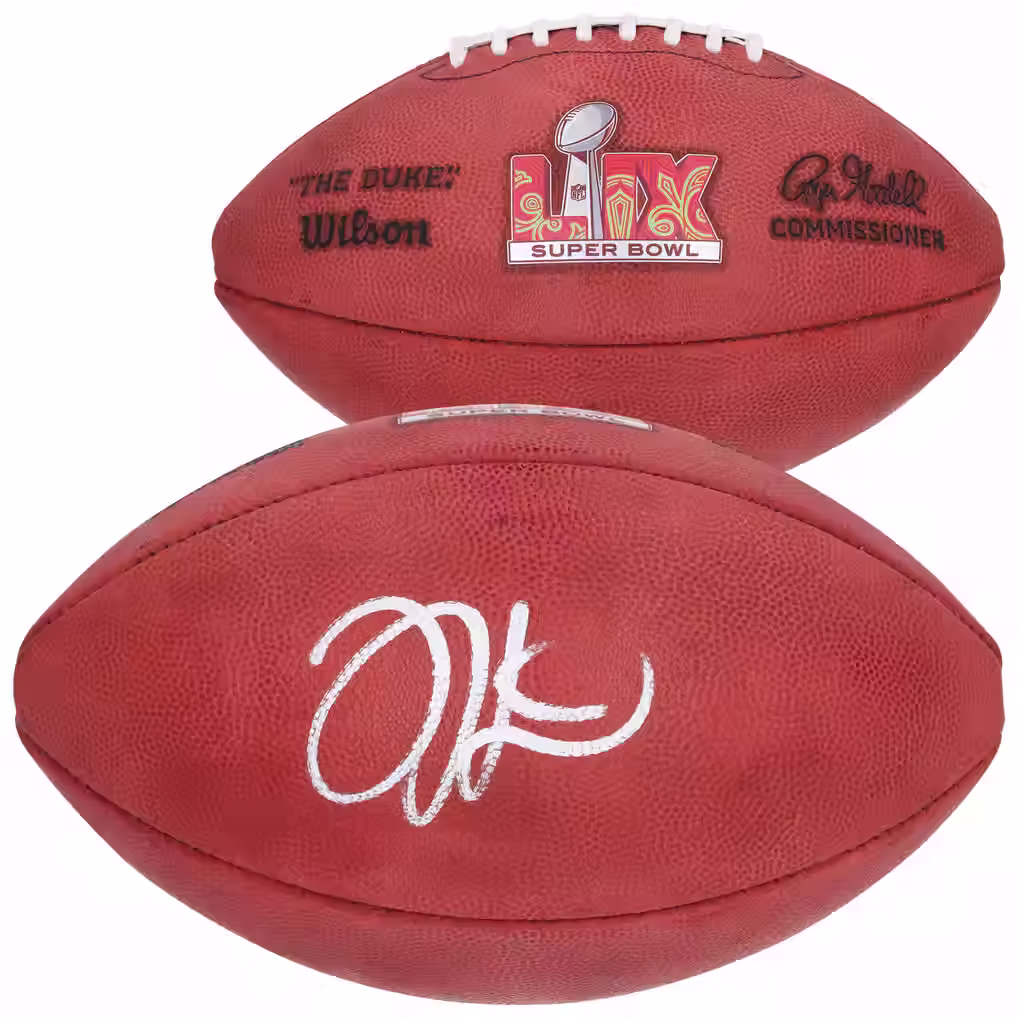 Jalen Hurts Signed Philadelphia Eagles Super Bowl LIX Wilson Duke Football