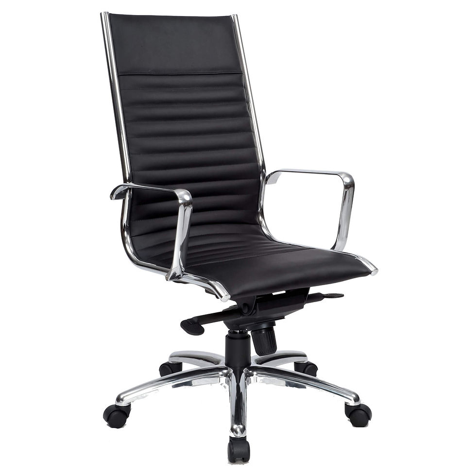 Cogra High Back Leather Chair With Arms