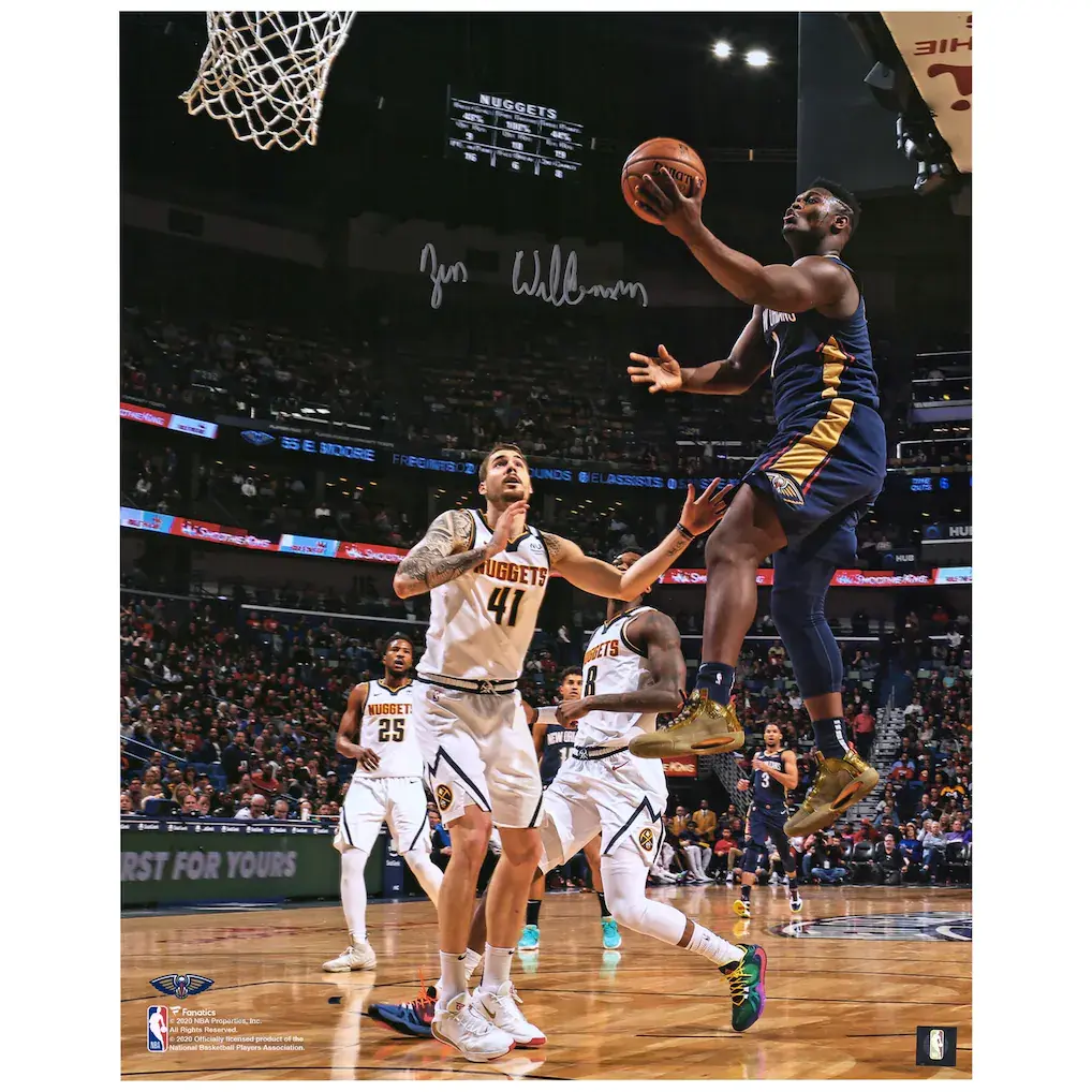 Zion Williamson Signed New Orleans Pelicans LAYUP 16" x 20" Photograph