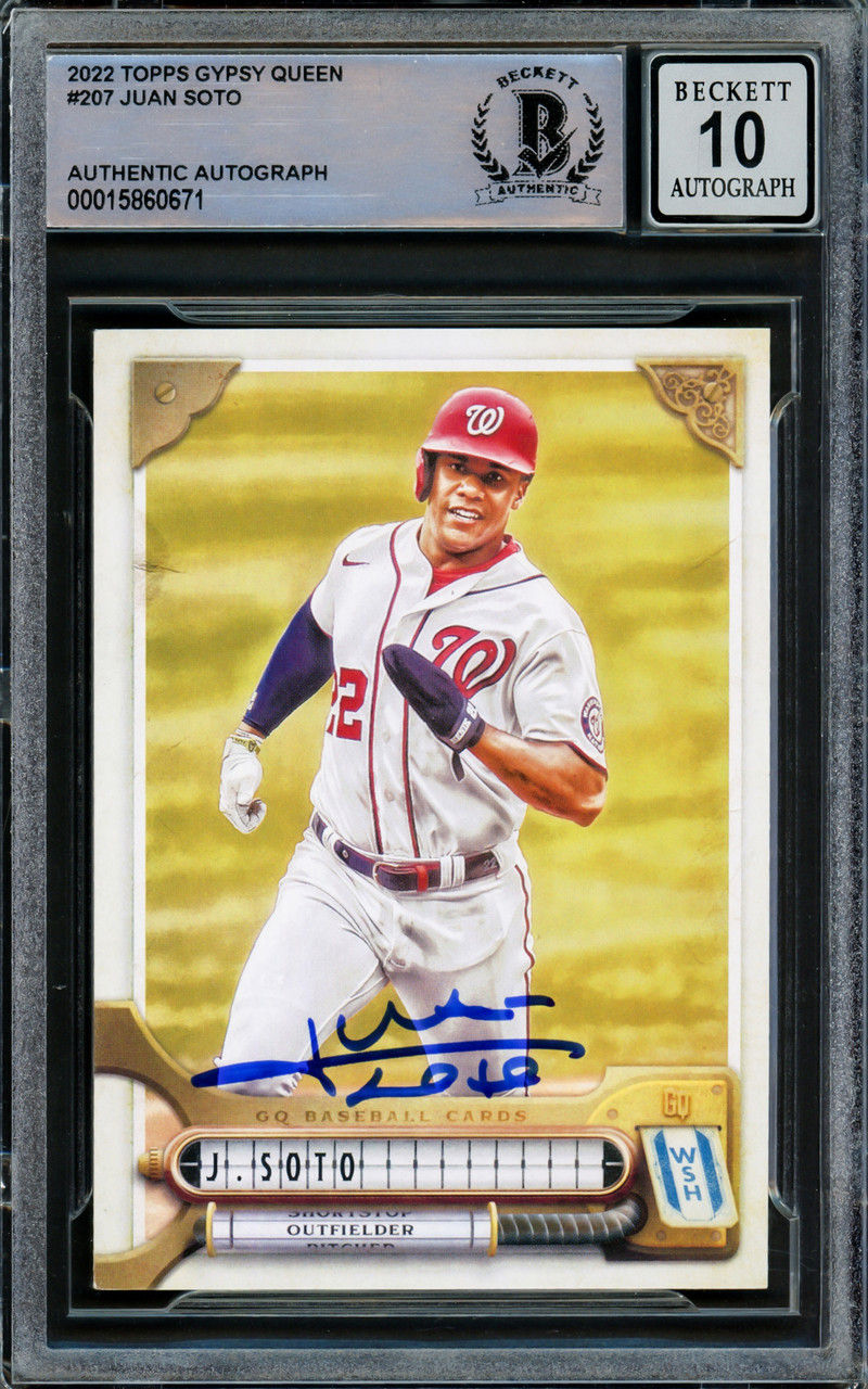 Juan Soto Signed Washington Nationals 2022 Topps Gypsy Queen Card #207