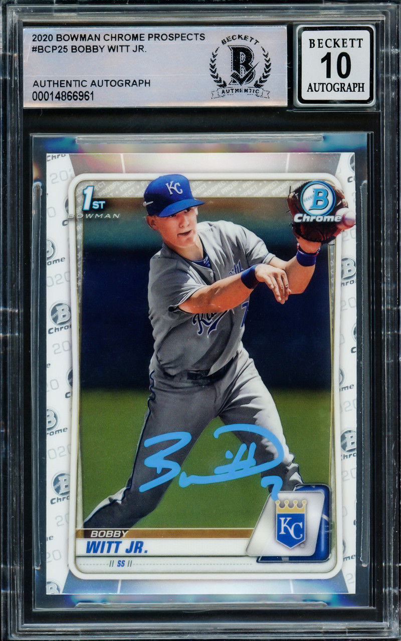 Bobby Witt Jr. Signed 2020 1st Bowman Chrome Rookie Card #BCP-25 Kansas City