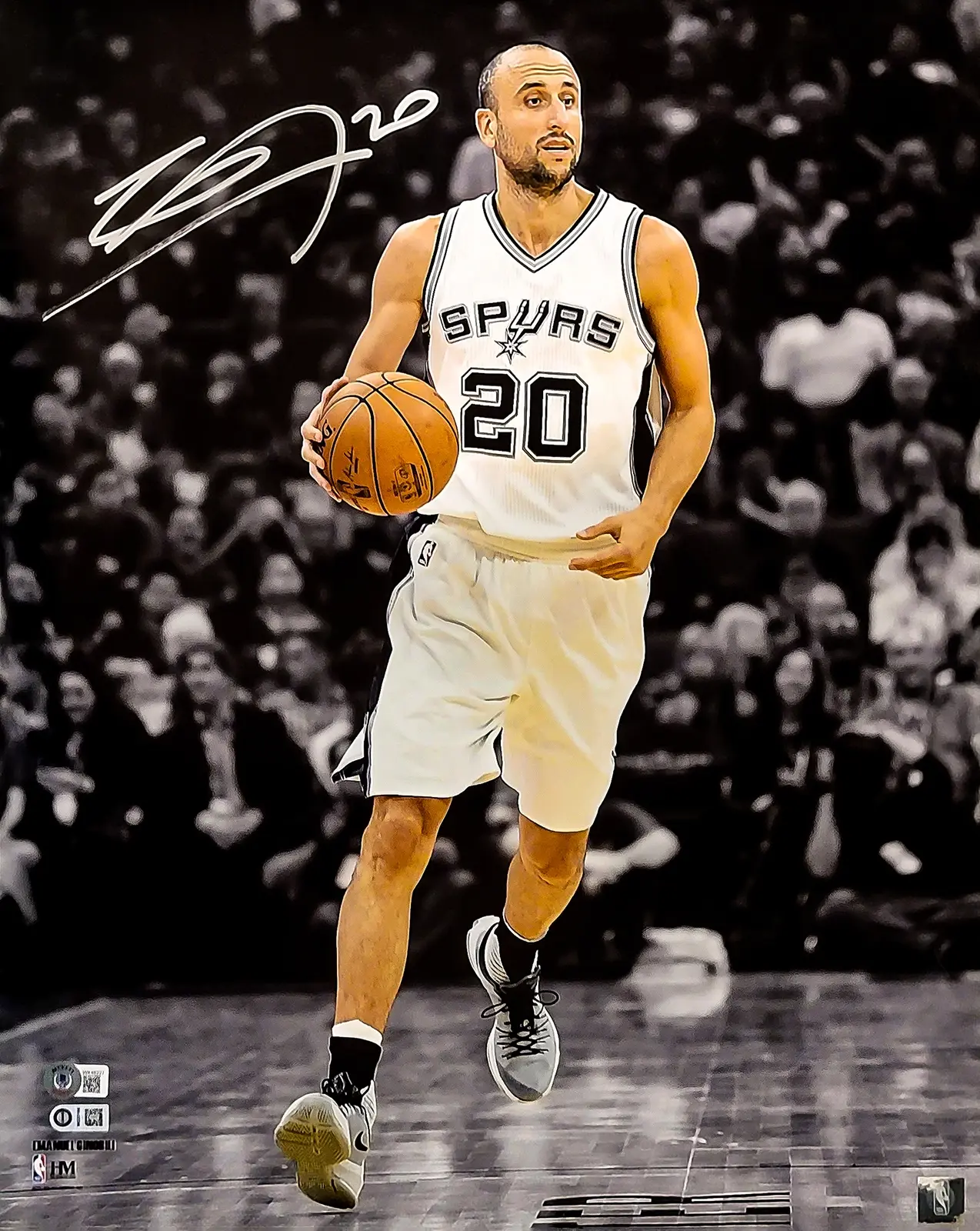 Manu Ginobili San Antonio Spurs Signed 16x20 Photograph