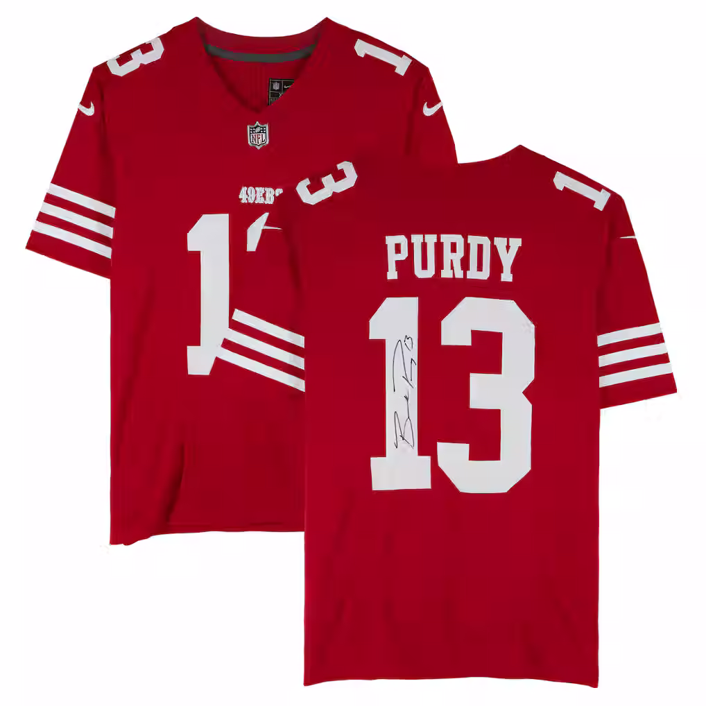 Brock Purdy Signed San Francisco 49ers White Red Limited Jersey