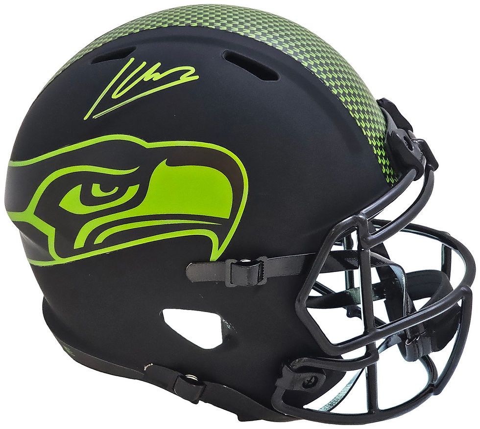 Kenneth Walker III Signed Seattle Seahawks Eclipse Black Replica Speed Helmet