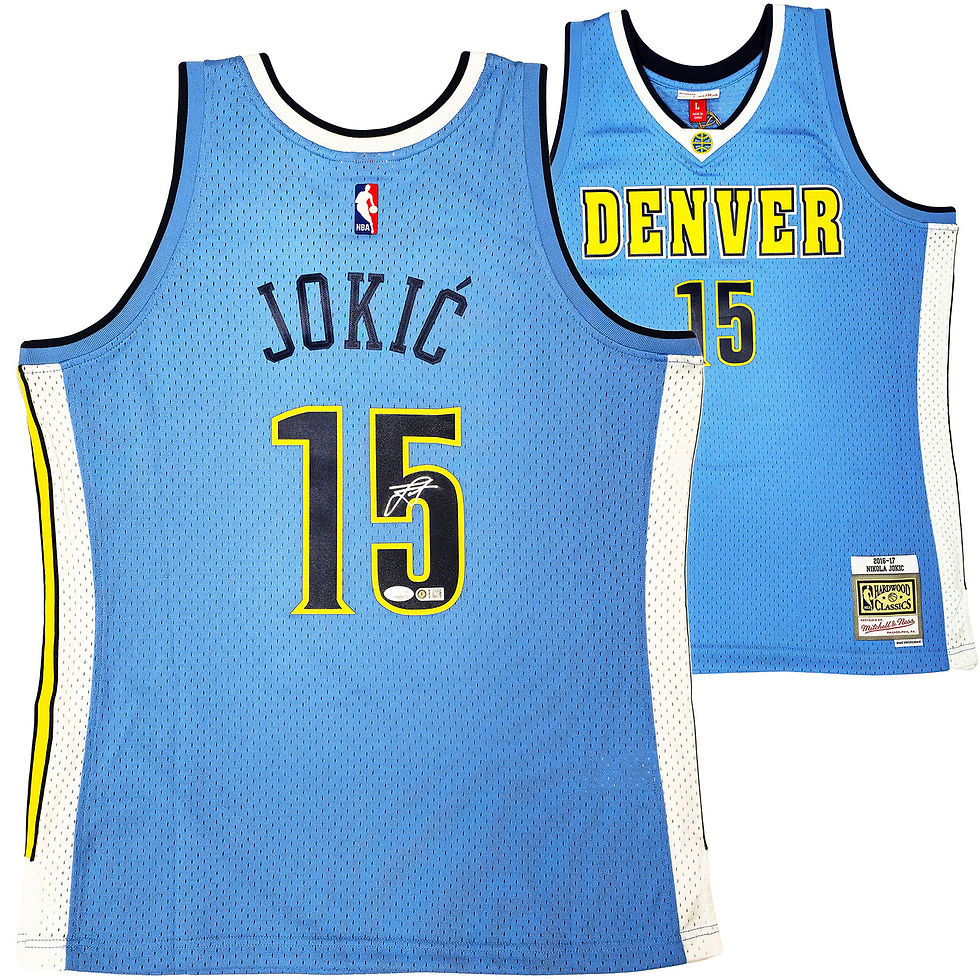 Nikola Jokic Denver Nuggets Signed Blue Authentic Mitchell & Ness 2016 Jersey