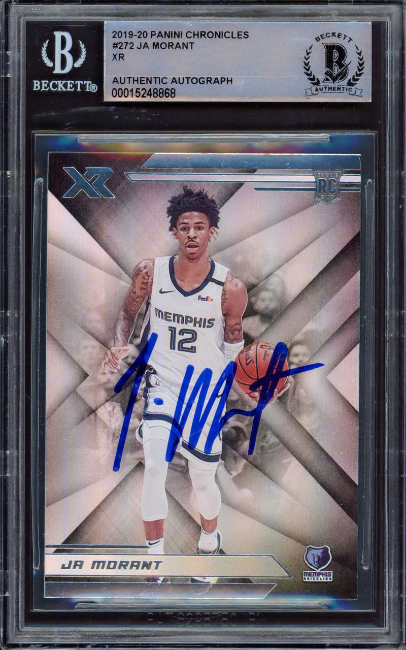 Ja Morant Signed Memphis Grizzlies 2019-20 Panini Chronicles XR Rookie Card #272