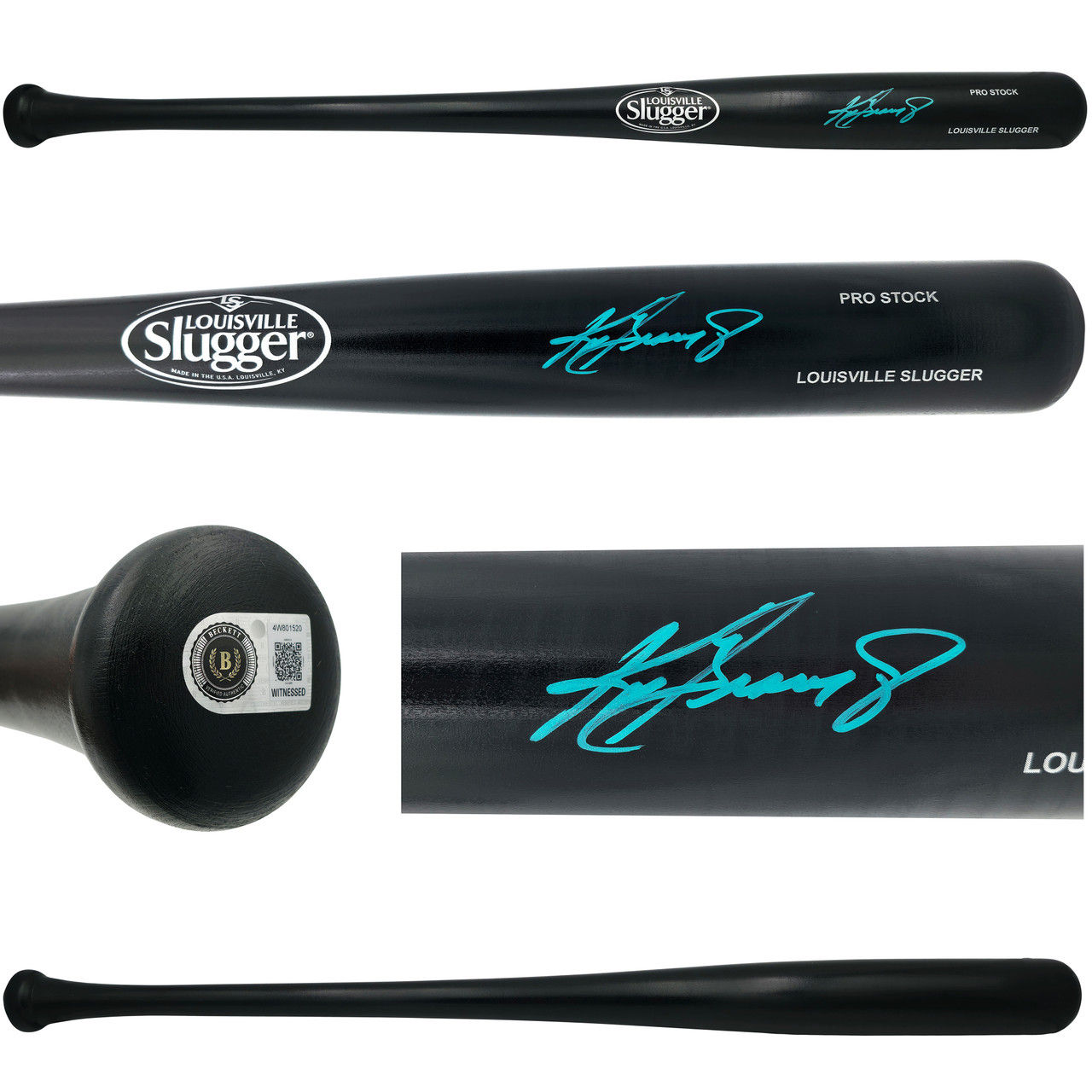 Ken Griffey Jr. Signed Seattle Mariners Black Louisville Slugger Pro Stock Bat