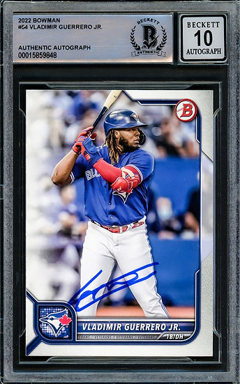 Vladimir Guerrero Jr. Signed Toronto Blue Jays 2022 Bowman Card #54