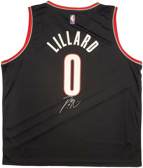 Damian Lillard Signed Portland Trail Blazers Black Fanatics Jersey